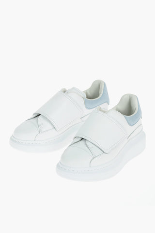 Touch Strap Closure Leather Sneakers