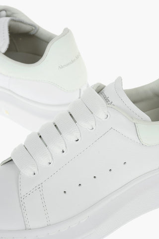 Sneakers Basse a Tinta Unita in Pelle con Platform 4,5cm