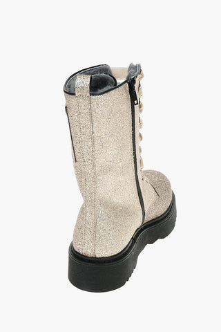 Stivaletti Glitterati con Interno in Pelliccia
