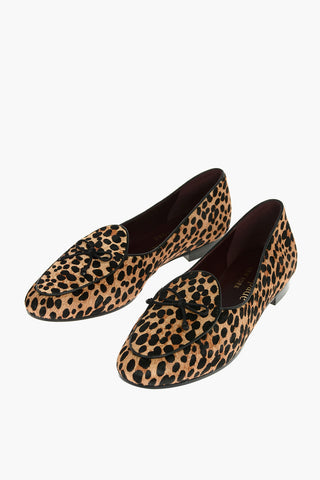 Leopard Printed Ponyskin Ballet Flat