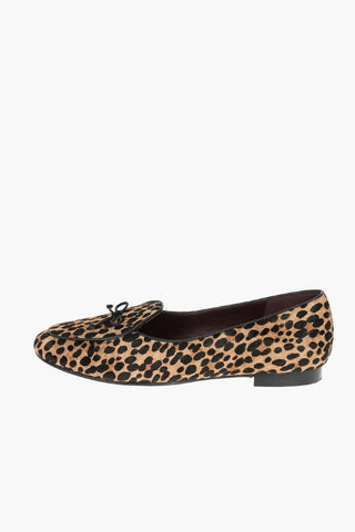Leopard Printed Ponyskin Ballet Flat