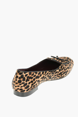 Leopard Printed Ponyskin Ballet Flat
