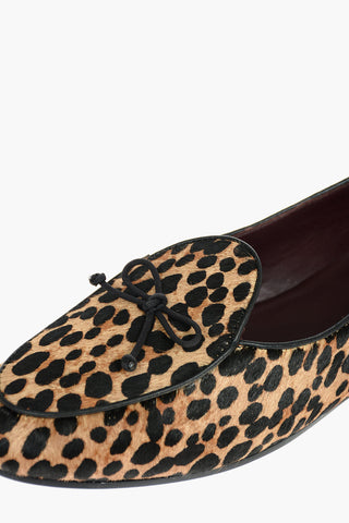 Leopard Printed Ponyskin Ballet Flat