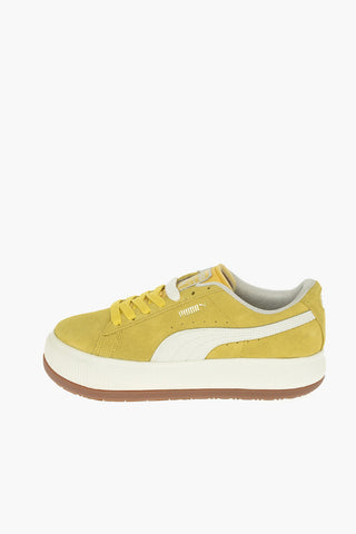 4,5cm Platfrom Suede MAYU Low-Top Sneakers with Golden Logo