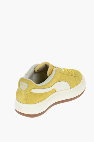 4,5cm Platfrom Suede MAYU Low-Top Sneakers with Golden Logo