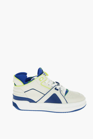 Contrasting Details Leather Sneakers