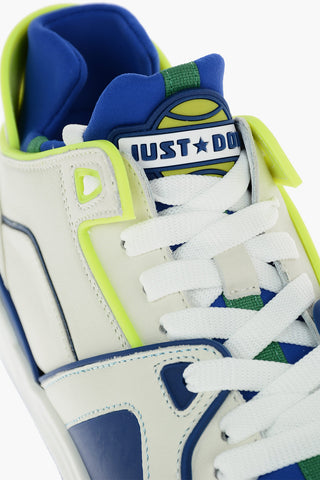 Contrasting Details Leather Sneakers