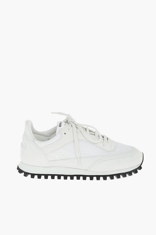 SPALWART Leather and Fabric Sneakers