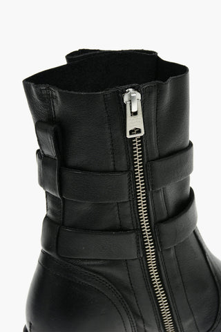 Texani HARRIET in Pelle con Doppia Fibbia e Tacco in Legno 5,5cm