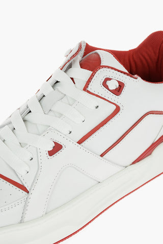 4cm Two-Tone Leather Low-Top Sneakers with Platform