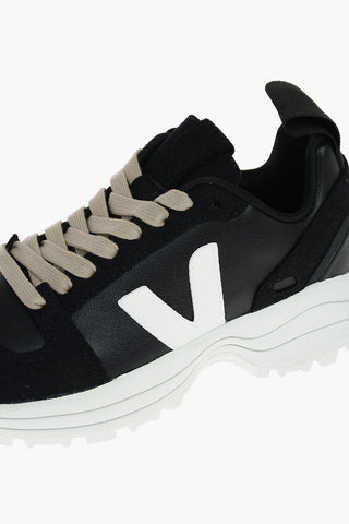 RICK OWENS Sneakers in Pelle Con Logo a Contrasto e Suola Track