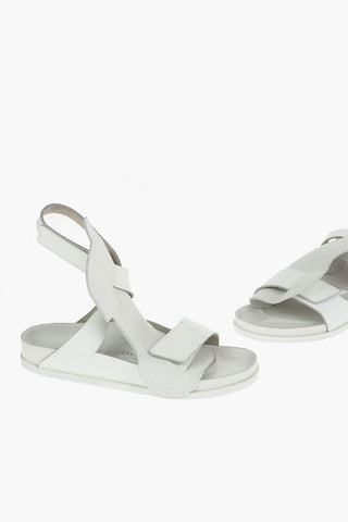 Textured Leather BUKAREST Sandals with Interchangeable Velcro Fastening