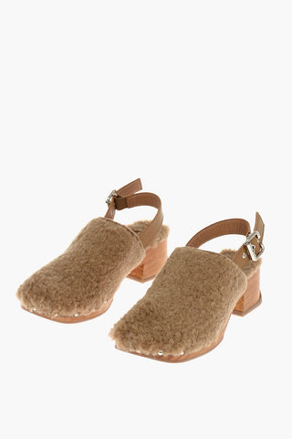Leather Strap LANA HARVEST GOLD Mules
