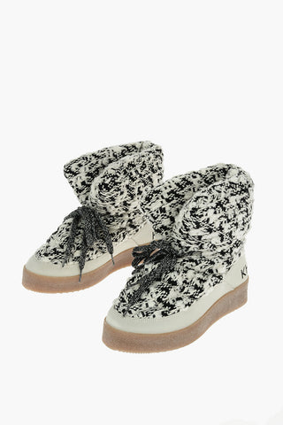 Printed Wool Snow Ankle Boots