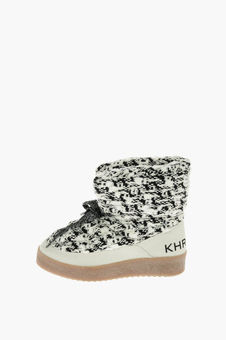 Printed Wool Snow Ankle Boots