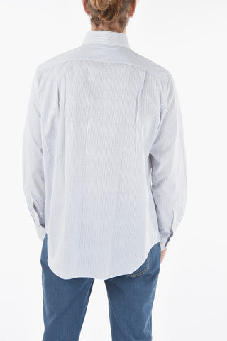 Windowpane Check Spread Collar Shirt