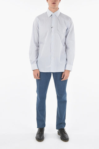 Windowpane Check Spread Collar Shirt