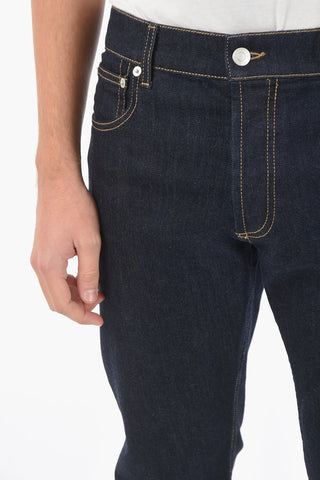 Embroidered Back Pocket Straight Fit Stretch Denims