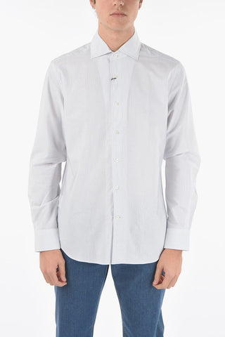 Striped Spread Collar Shirt