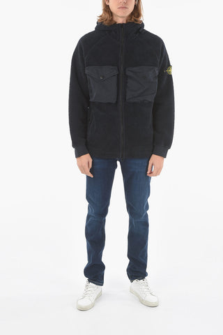 Utility Pocket Front Zipped Pile Hoodie