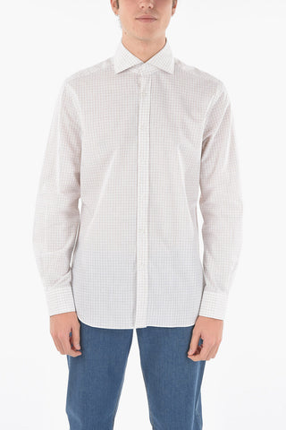 CC COLLECTION Checked Spread Collar Shirt