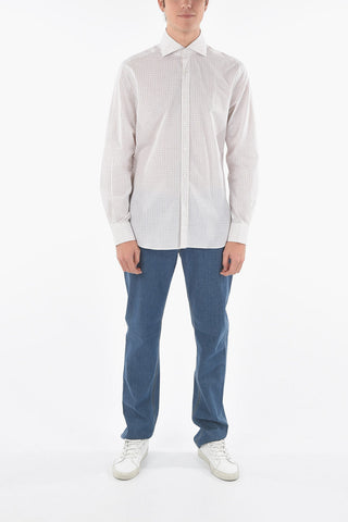 CC COLLECTION Checked Spread Collar Shirt