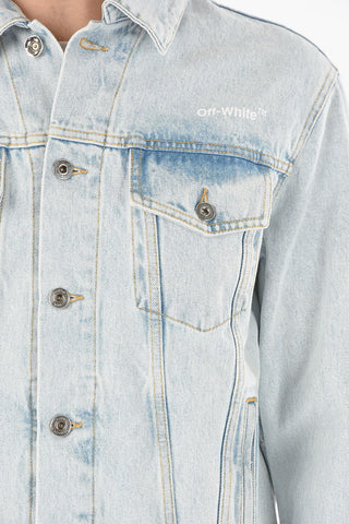 Giubbotto TAB SLIM in Denim con Lavaggio Chiaro