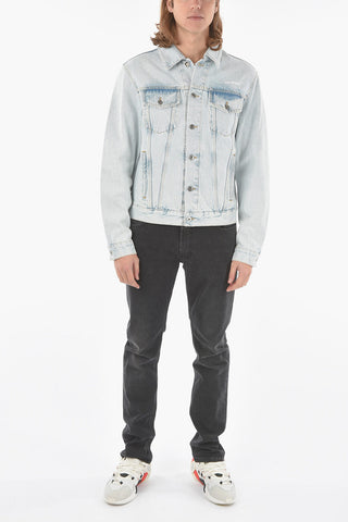 Giubbotto TAB SLIM in Denim con Lavaggio Chiaro