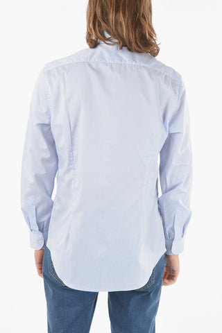 Awning Striped Cotton Shirt with Spread Collar