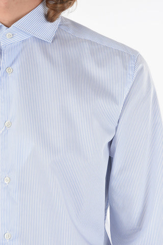 Awning Striped Cotton Shirt with Spread Collar