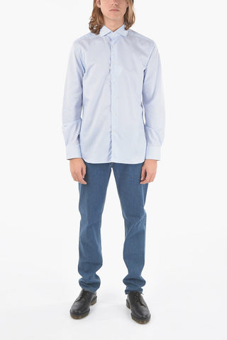 Awning Striped Cotton Shirt with Spread Collar