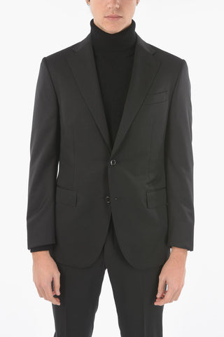 2 Button Flap Pocket Virgin Wool Suit
