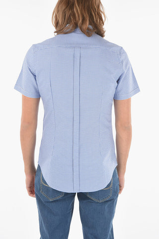CC COLLECTION Shephard's Check Shirt with Button Down Collar