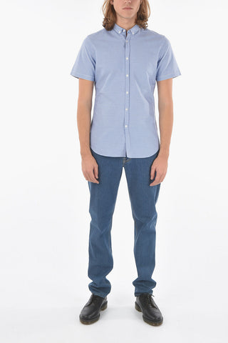 CC COLLECTION Shephard's Check Shirt with Button Down Collar