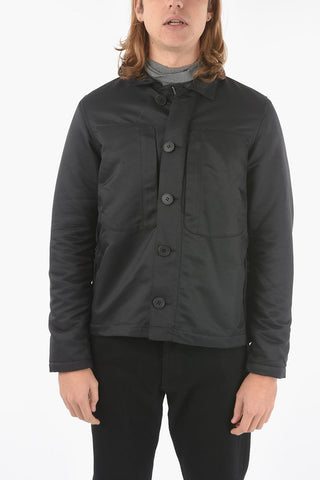Front Zipped Buttoned Padded Jacket
