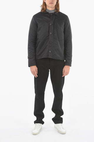 Front Zipped Buttoned Padded Jacket