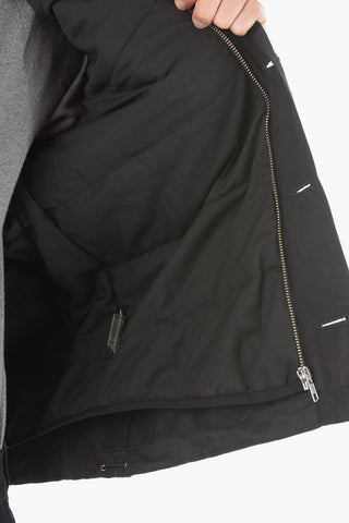 Front Zipped Buttoned Padded Jacket