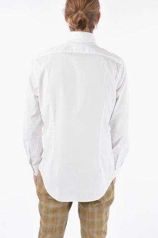 CC COLLECTION Camicia a Righe Hairline in Popeline con Collo Francese
