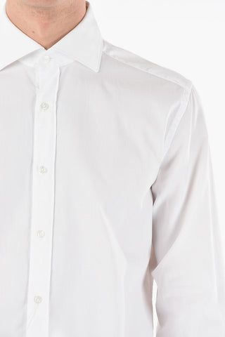 CC COLLECTION Camicia a Righe Hairline in Popeline con Collo Francese