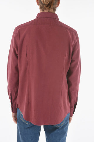 ID Spread Collar Twill Cotton Shirt