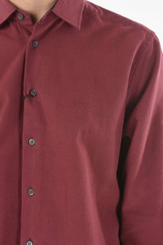 ID Spread Collar Twill Cotton Shirt