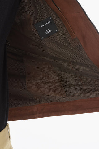 Giubbotto Biker RICK in Pelle Scamosciata con Zip Frontale