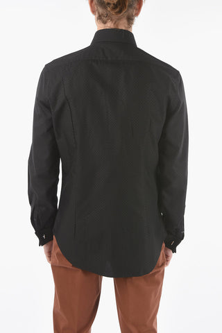 CC COLLECTION Camicia a Pois con Collo Club