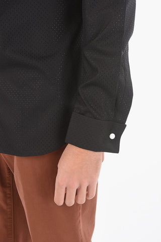 CC COLLECTION Camicia a Pois con Collo Club