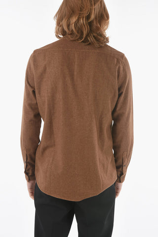 Breast-pocket TESLA Flannel Cotton Shirt