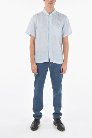 ID Linen Jacquard Slim Fit Shirt