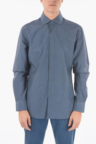 Popeline Spread Collar Shirt