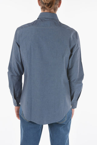 Popeline Spread Collar Shirt