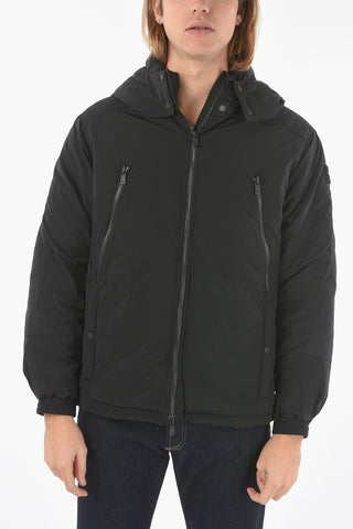Multipocket Hooded Nylon Duvet Jacket