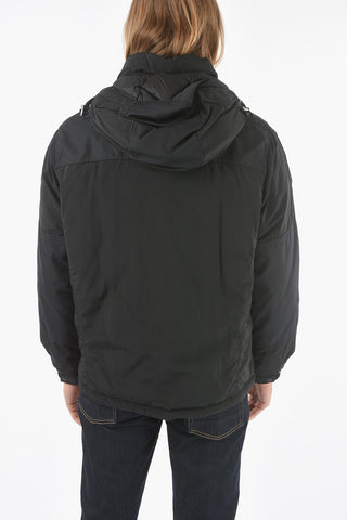 Multipocket Hooded Nylon Duvet Jacket